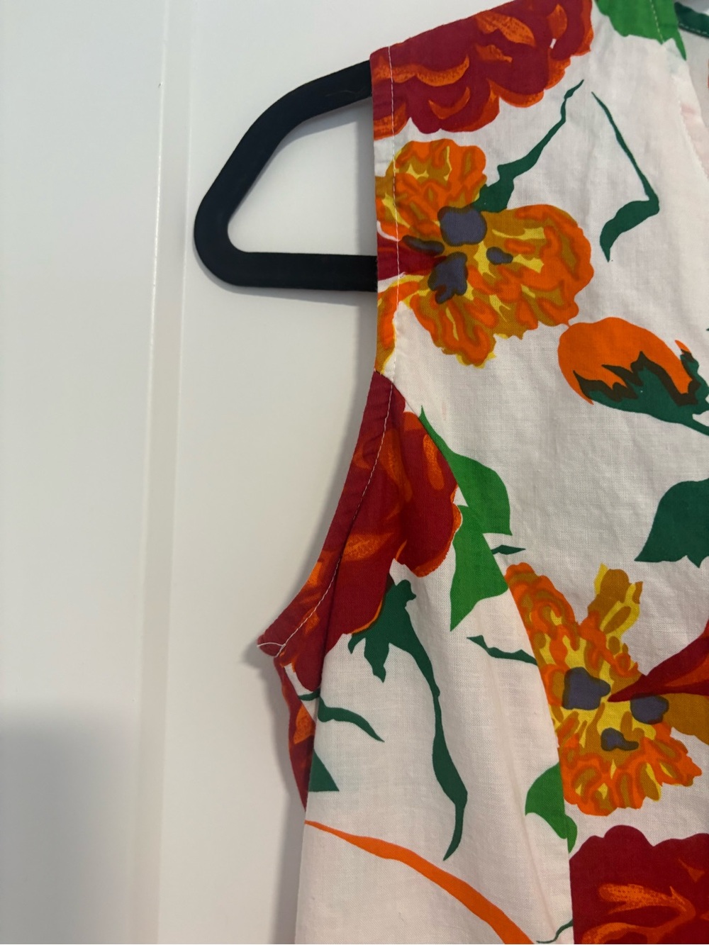 Vintage Two Roads Cotton‎ Floral Button-Front Sleeveless Top Vest Size Medium - Picture 6 of 10